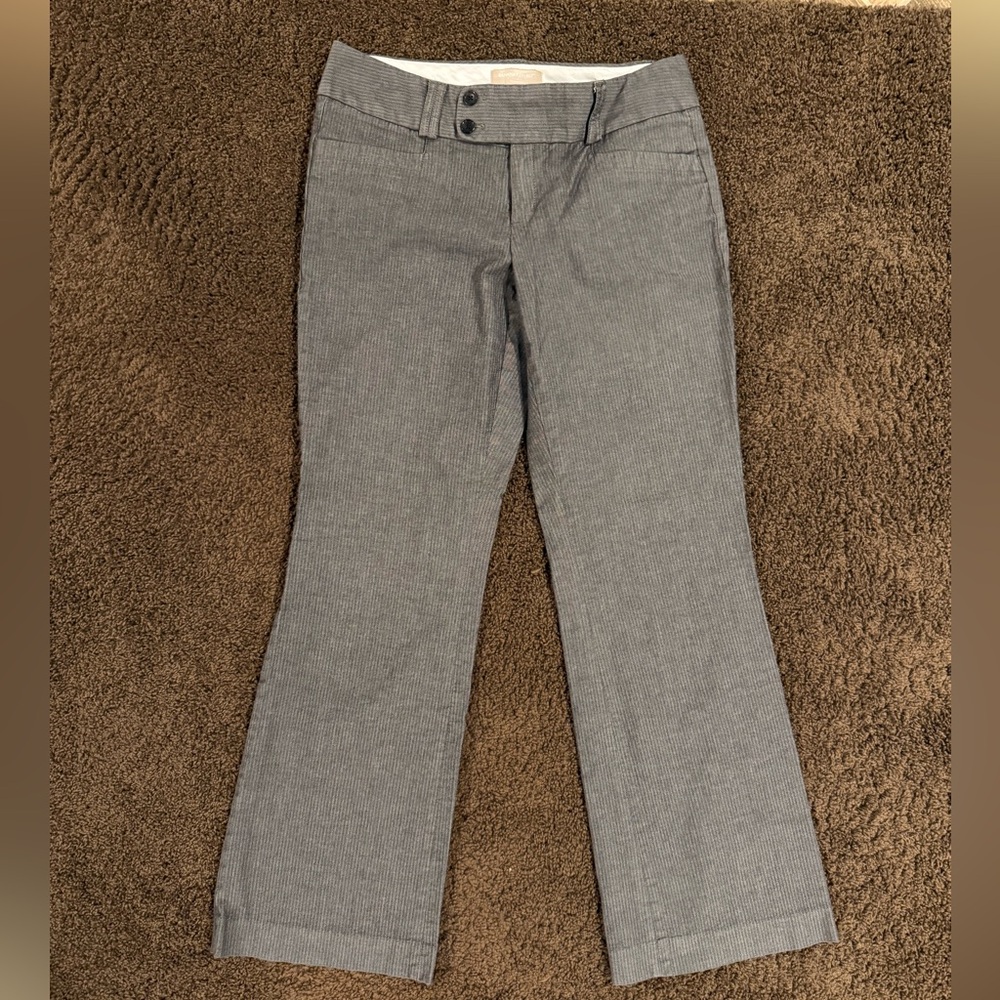 Banana Republic Gray Pinstripe Dress Pants